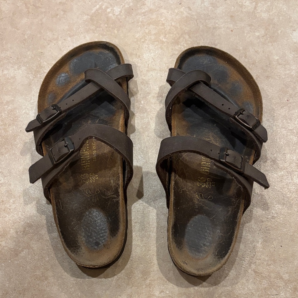 Birkenstock Mayari Oiled Leather Brown Sandals